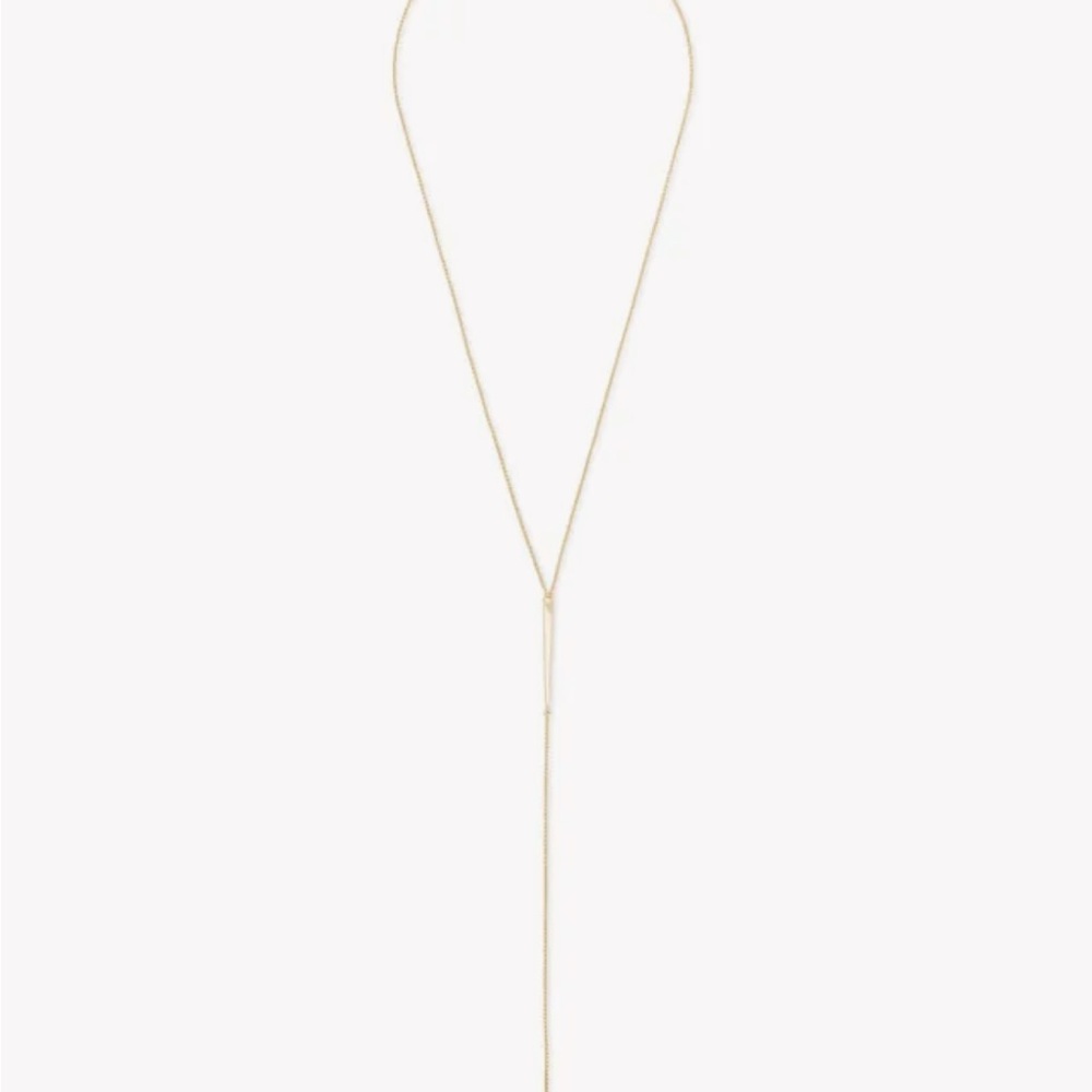 NWOT Kendra Scott Vivian 14K Rose Gold Plated CZ Y Drop Necklace